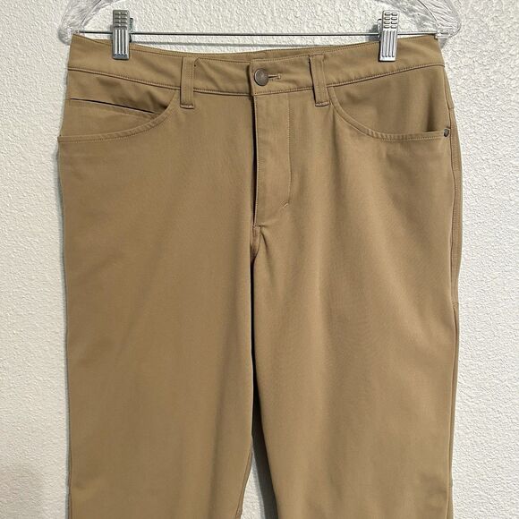 Lululemon Pants Mens Size 30 ABC Classic Fit Trouser Warpstreme Artifact Brown - Picture 2 of 14